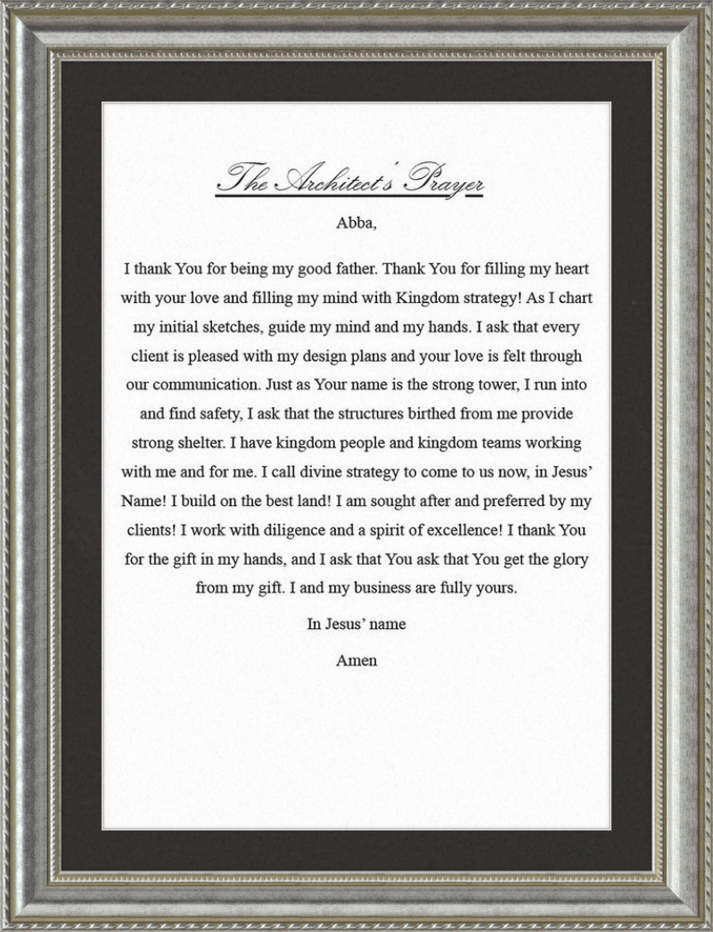 Architect's Prayer