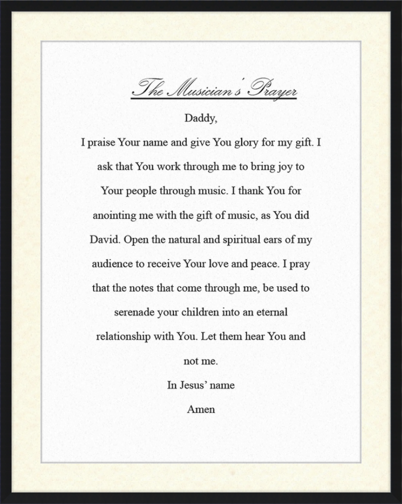 The Musician's Prayer