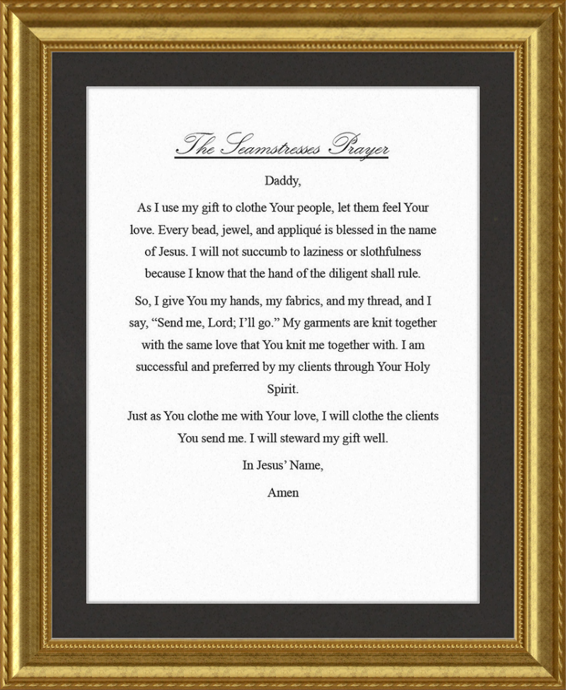 Seamstress' Prayer