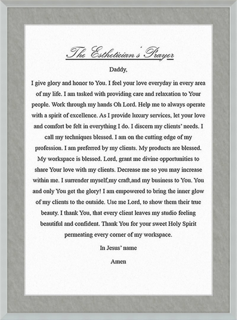 Estheticians Prayer