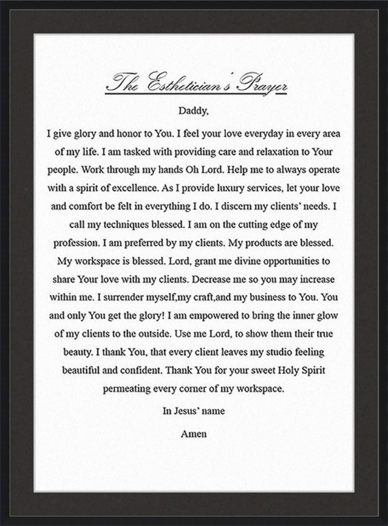 Estheticians Prayer