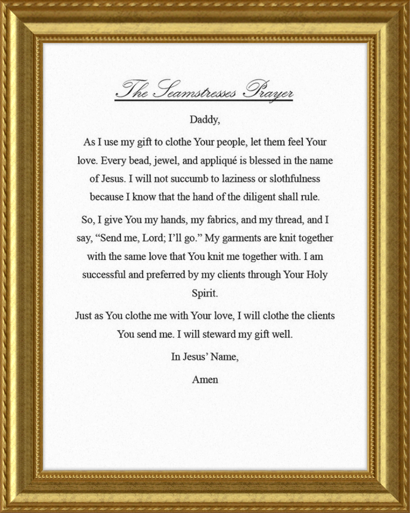Seamstress' Prayer
