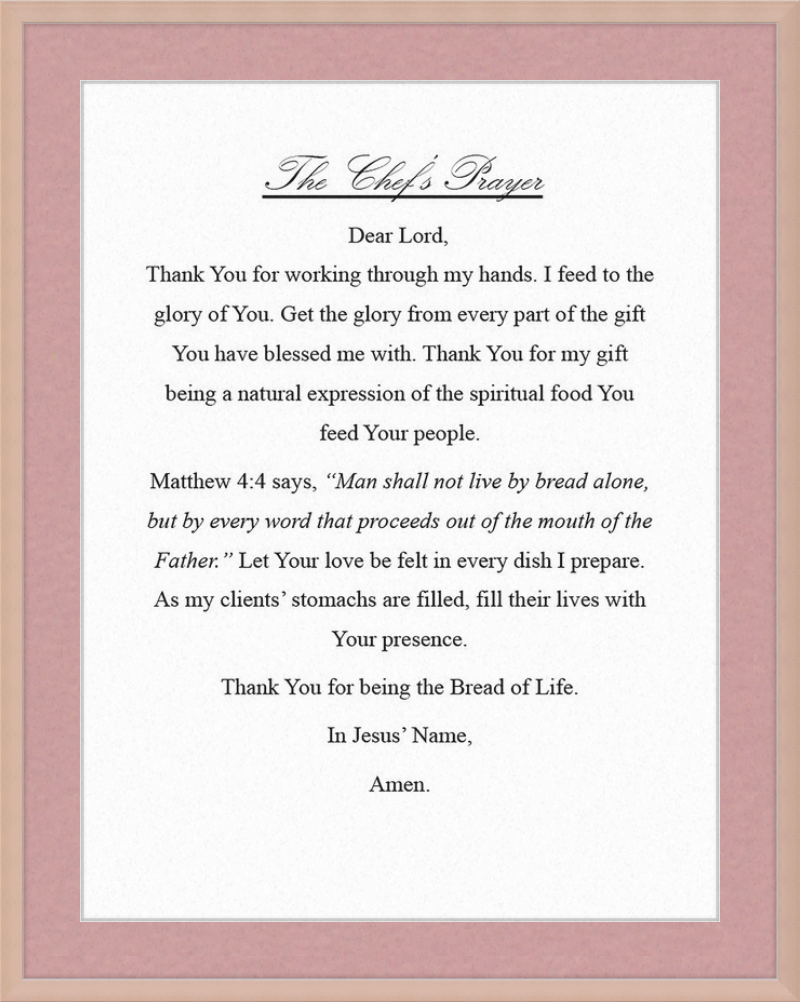 Chef's Prayer