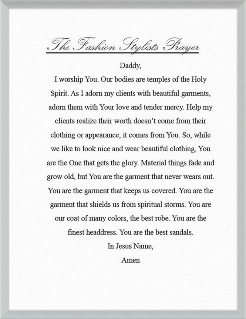 Fashion Stylist's Prayer