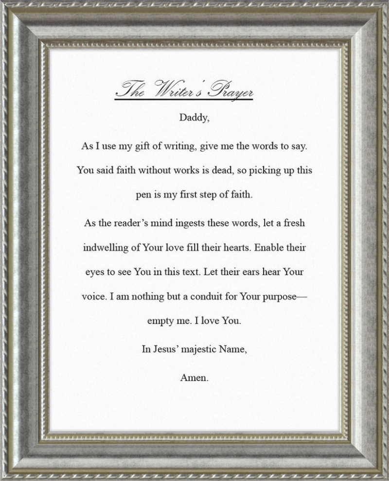 Writer's Prayer