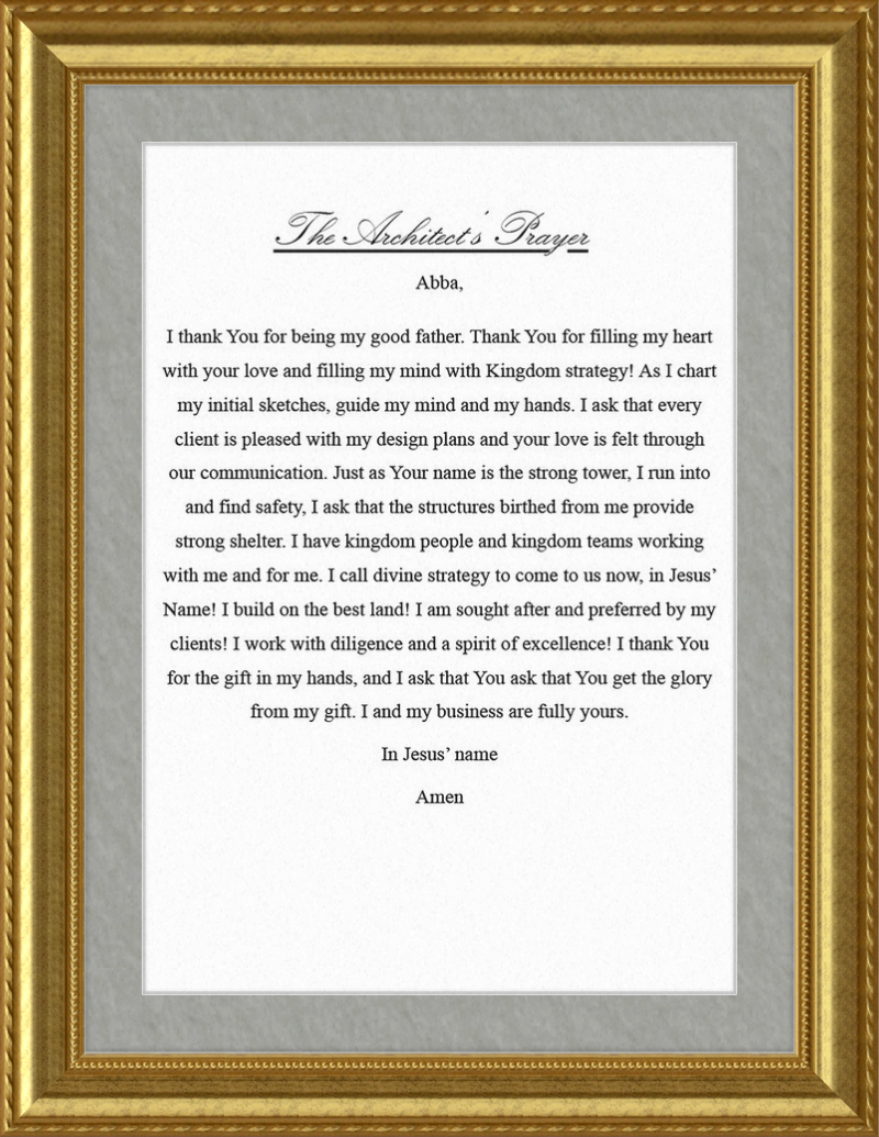 Architect's Prayer