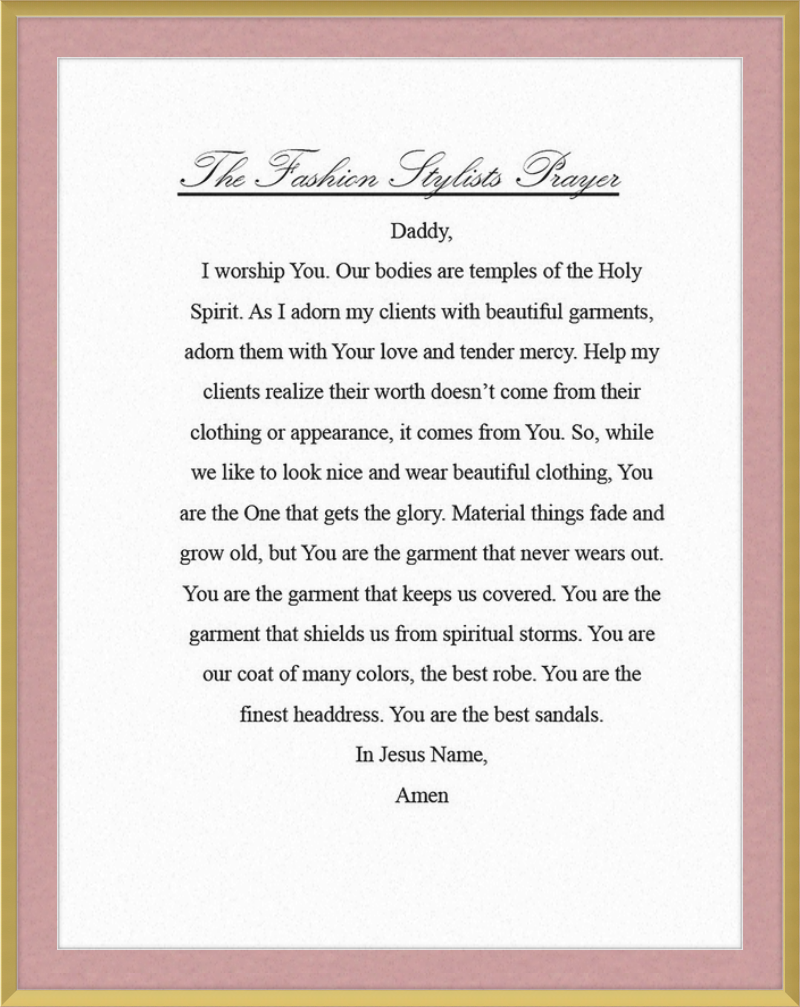 Fashion Stylist's Prayer