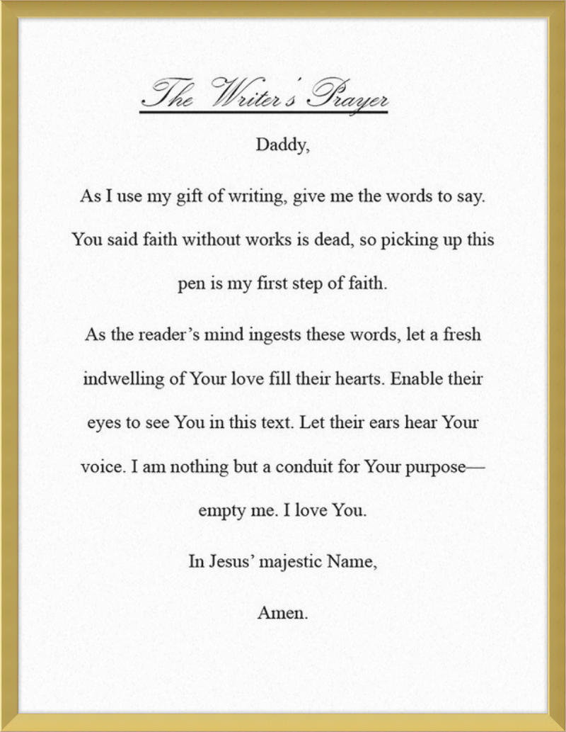 Writer's Prayer