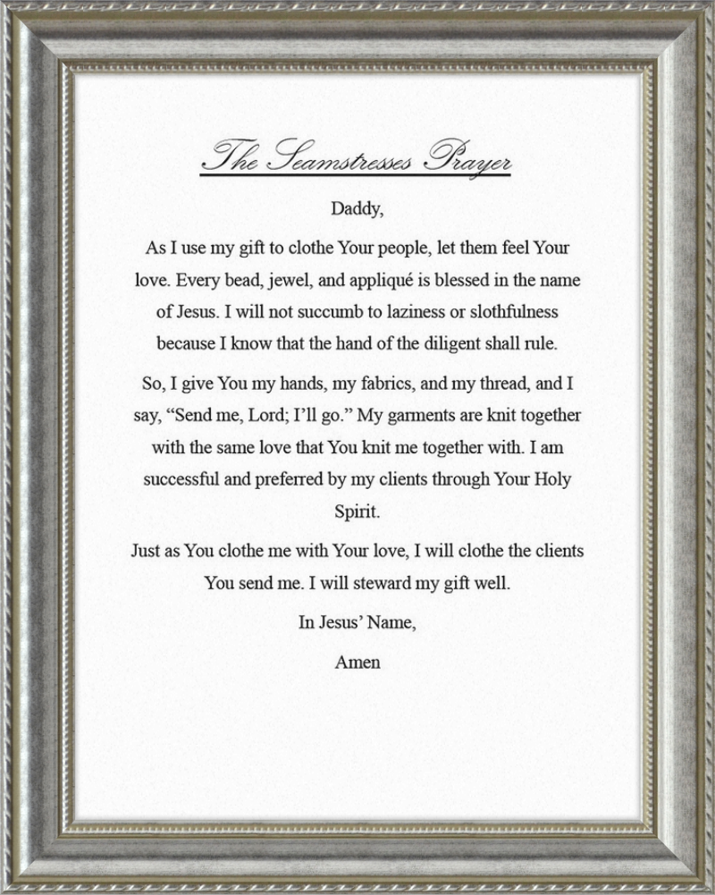 Seamstress' Prayer