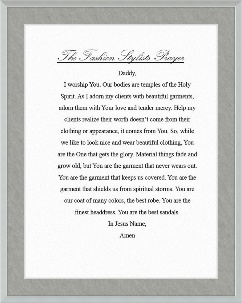 Fashion Stylist's Prayer