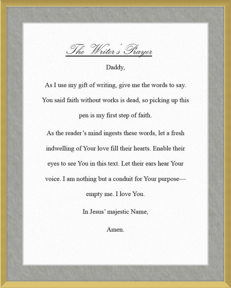 Writer's Prayer