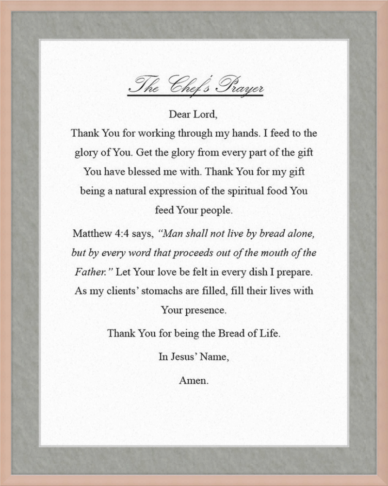 Chef's Prayer