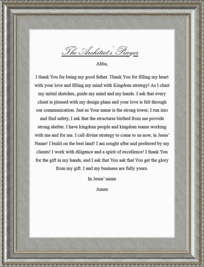Architect's Prayer