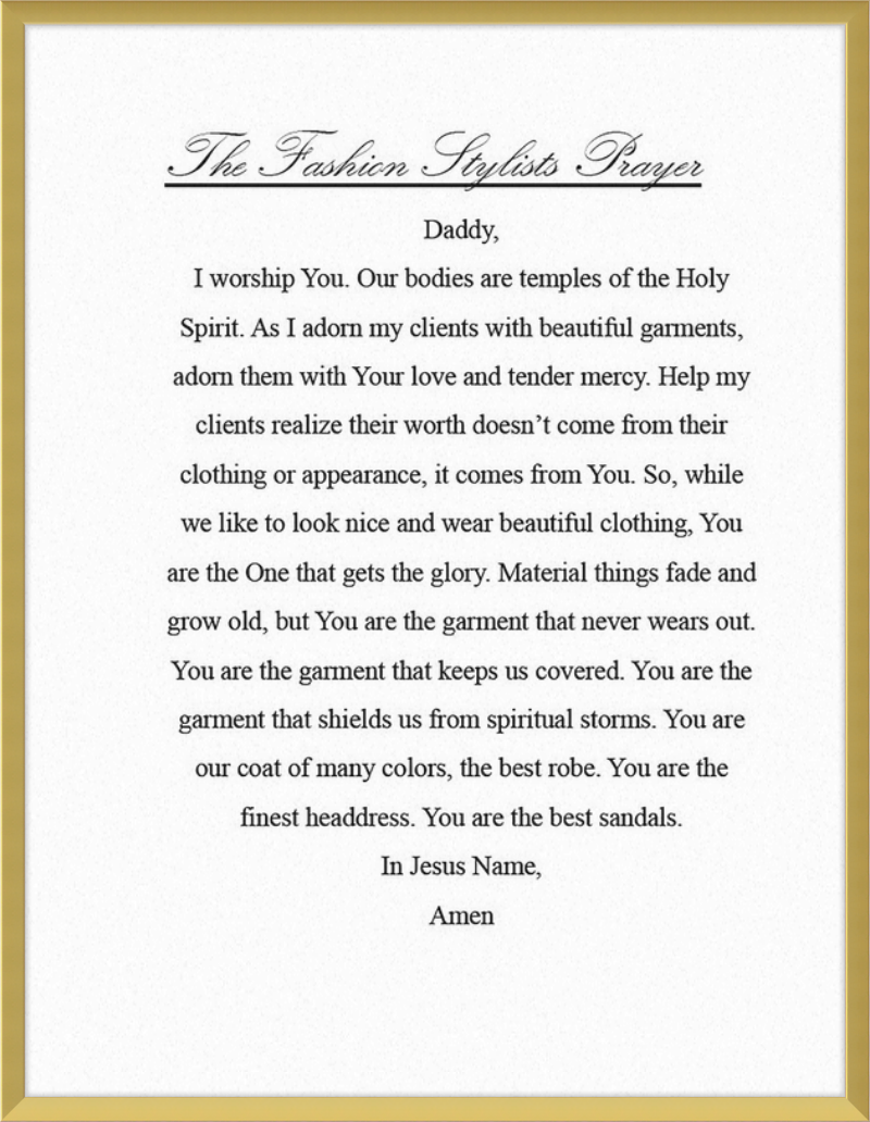 Fashion Stylist's Prayer