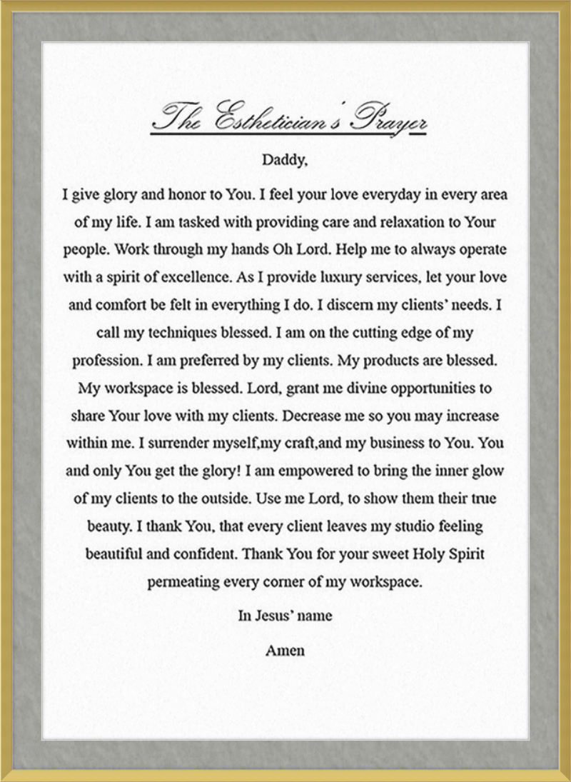 Estheticians Prayer