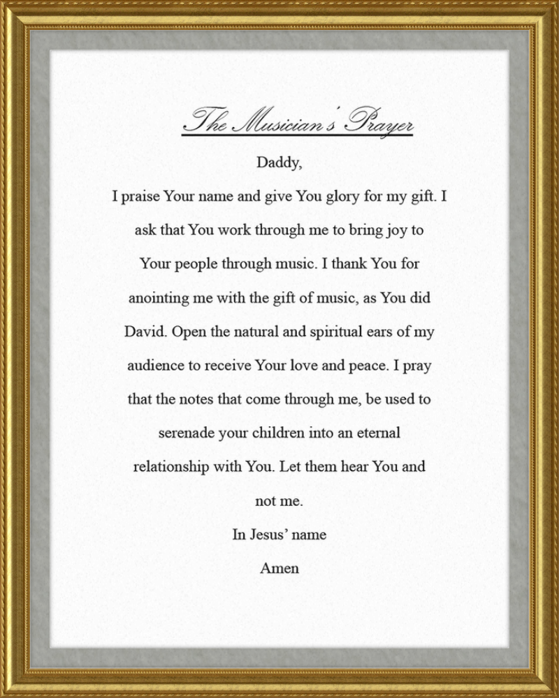 The Musician's Prayer