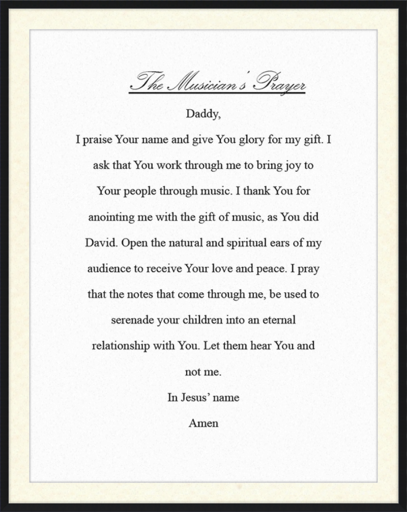 The Musician's Prayer