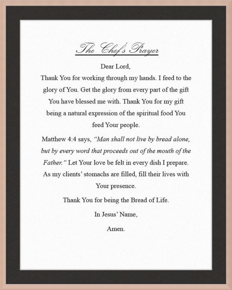 Chef's Prayer