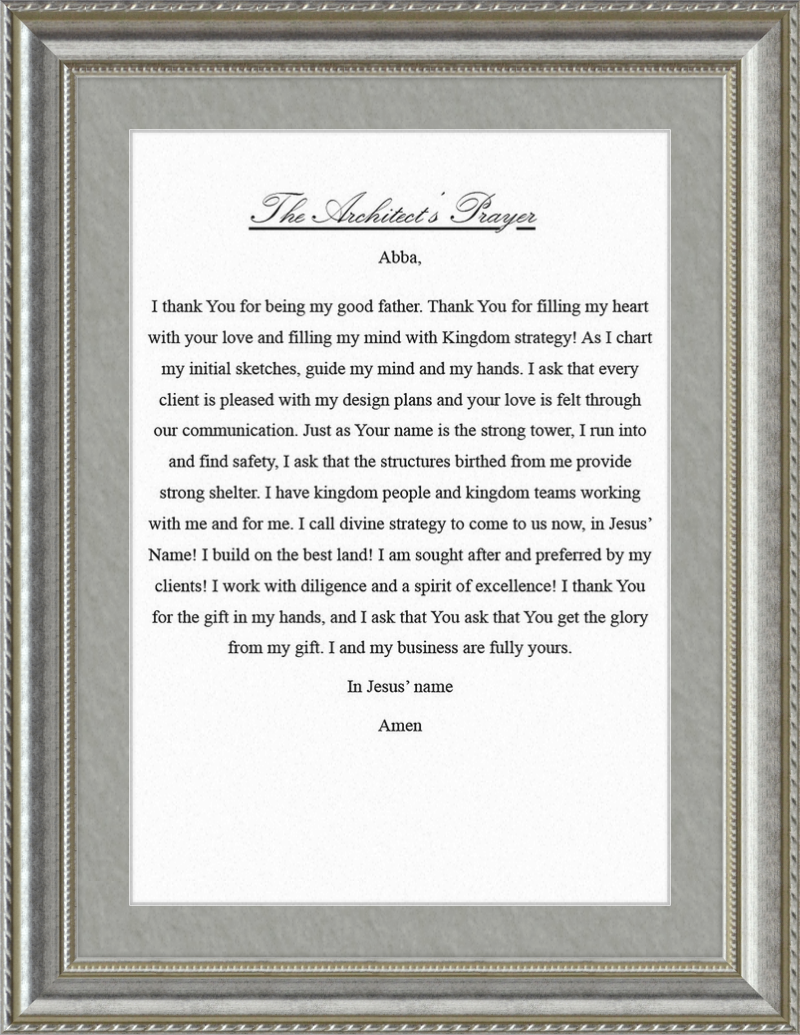 Architect's Prayer