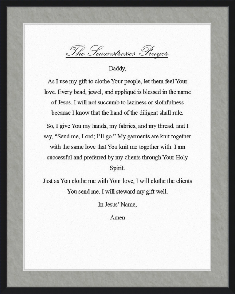 Seamstress' Prayer