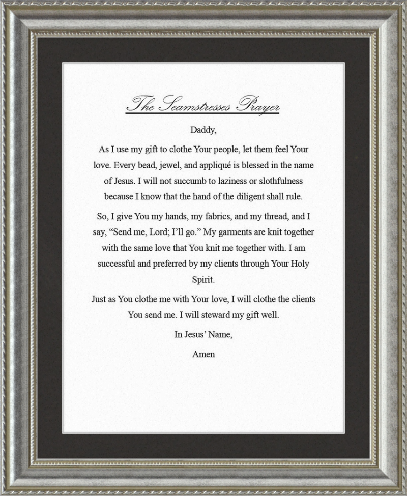 Seamstress' Prayer