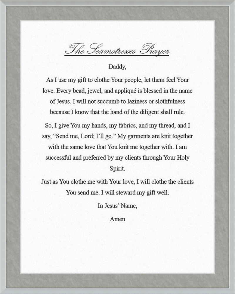 Seamstress' Prayer