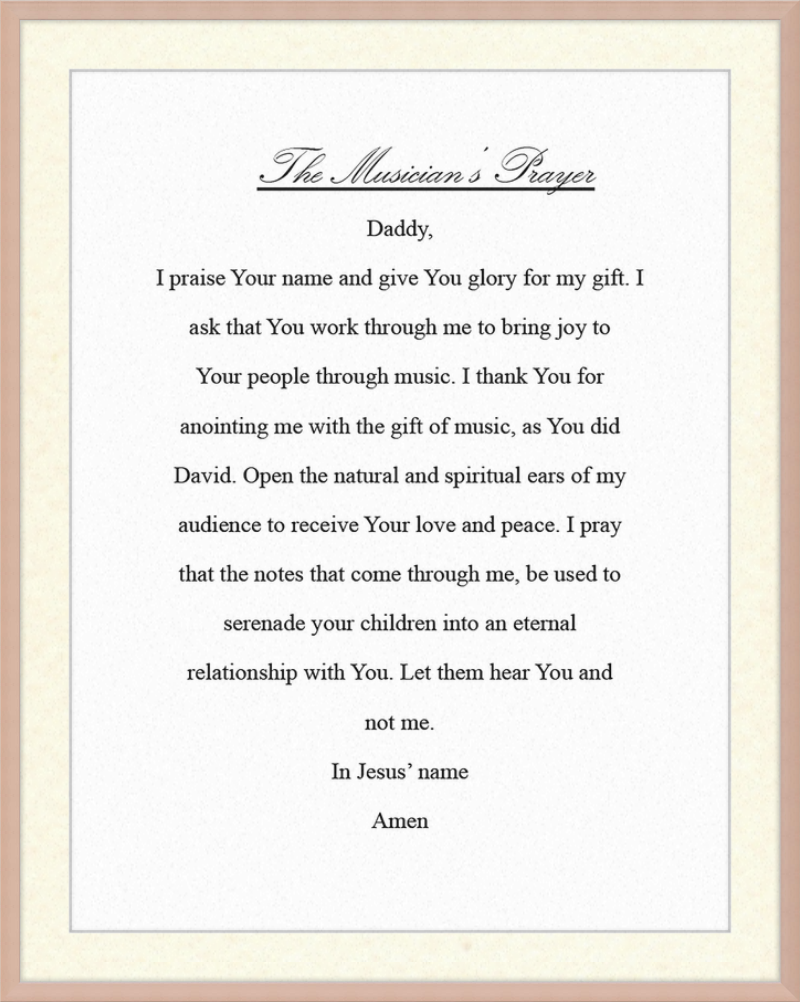The Musician's Prayer