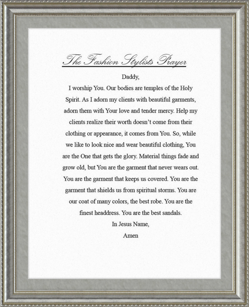Fashion Stylist's Prayer