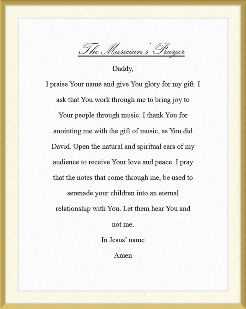 The Musician's Prayer