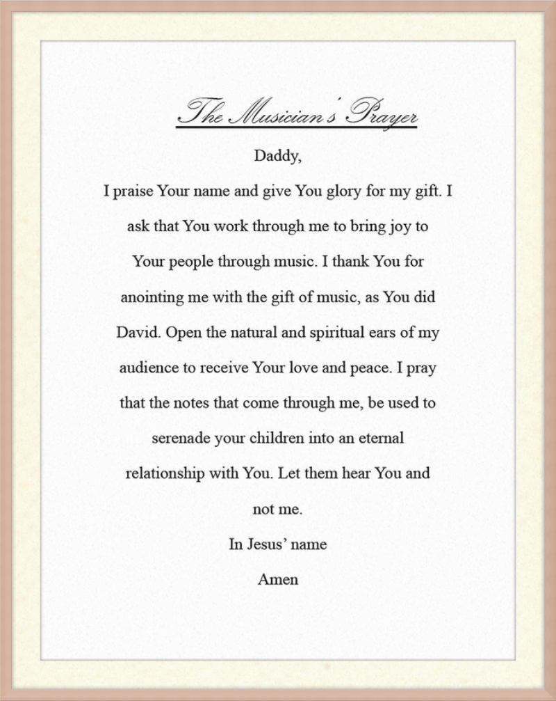 The Musician's Prayer