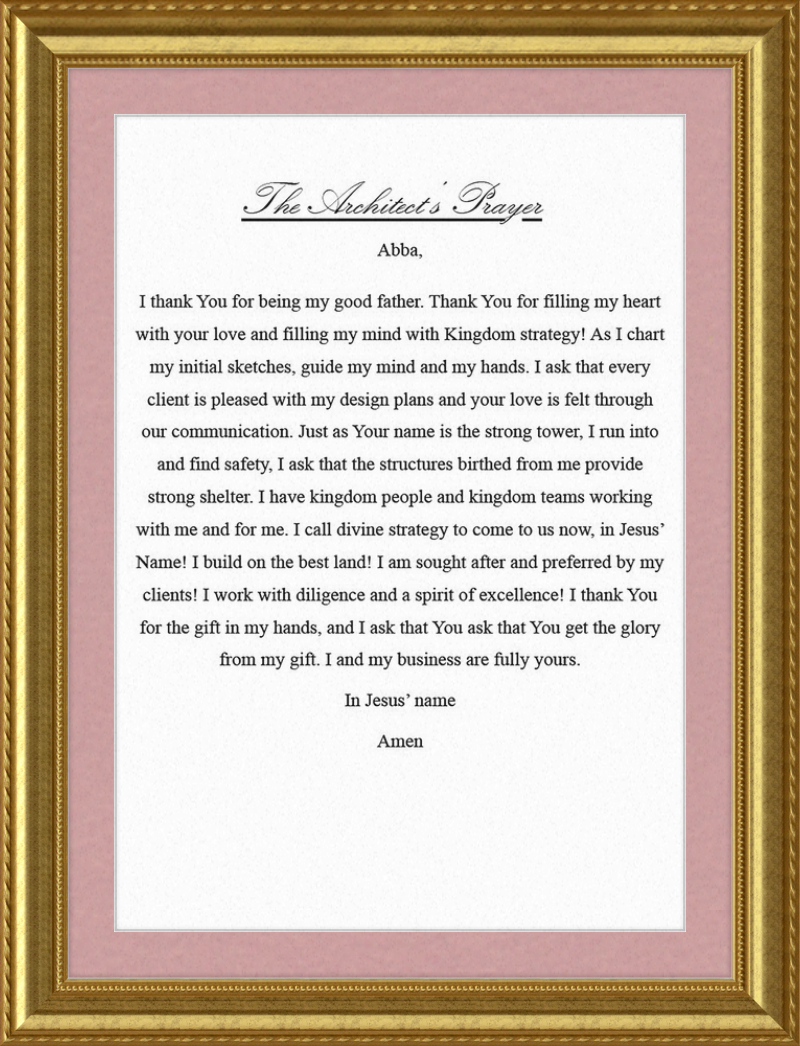 Architect's Prayer