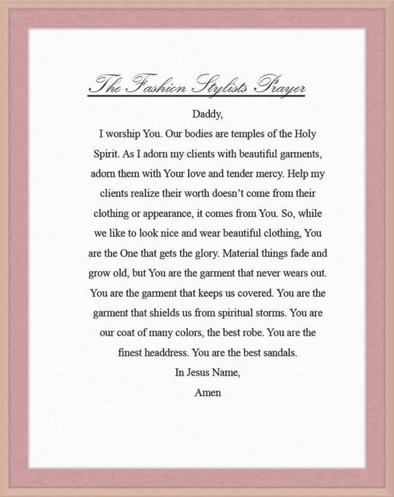 Fashion Stylist's Prayer