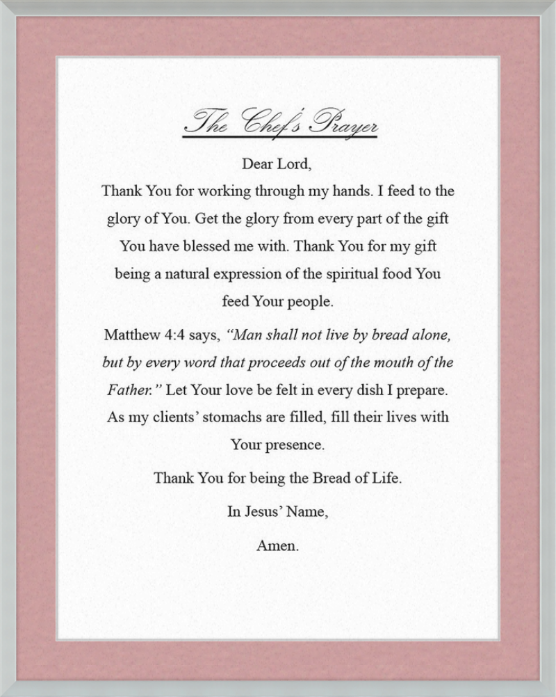 Chef's Prayer