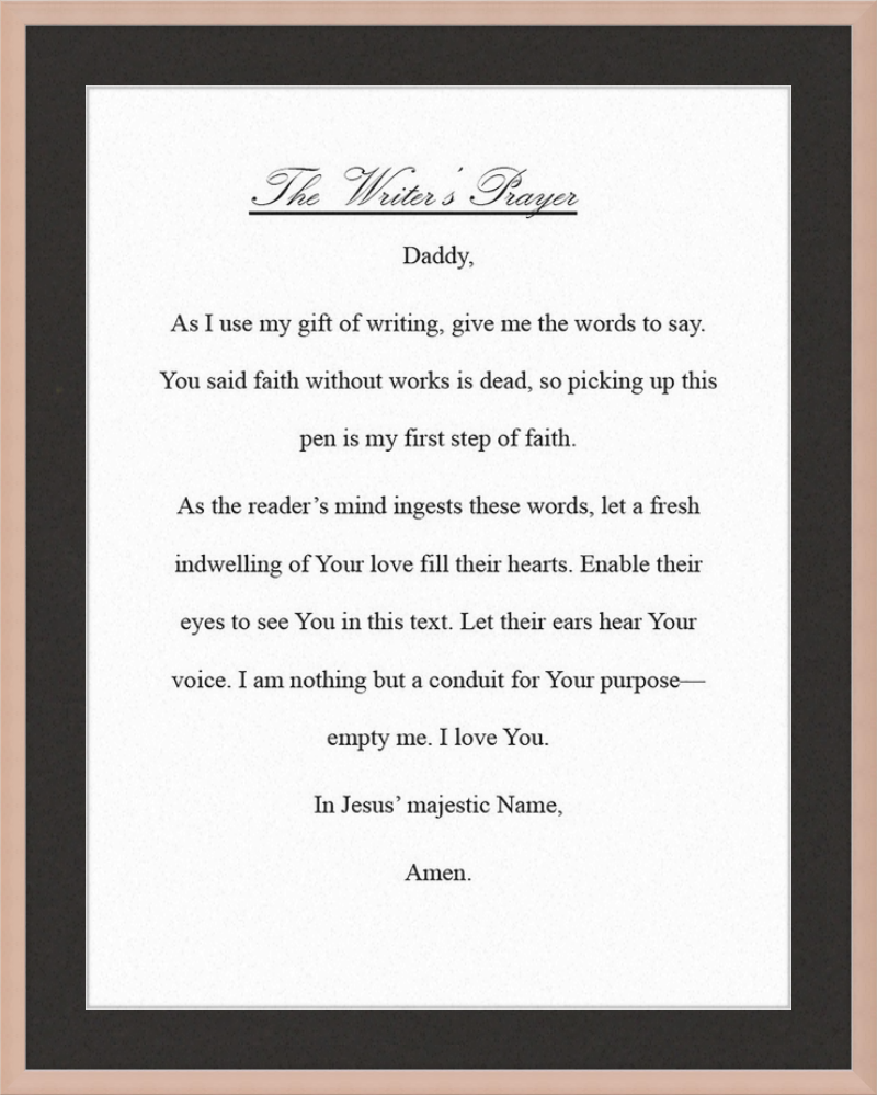 Writer's Prayer