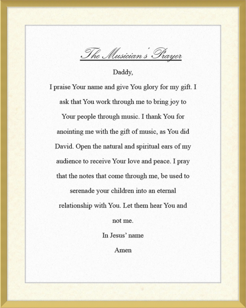 The Musician's Prayer