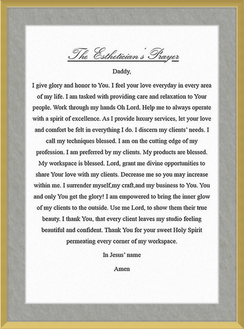 Estheticians Prayer