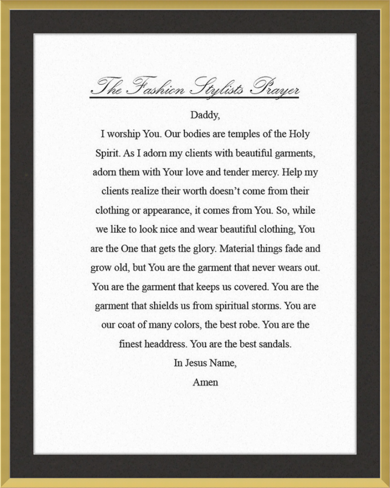 Fashion Stylist's Prayer
