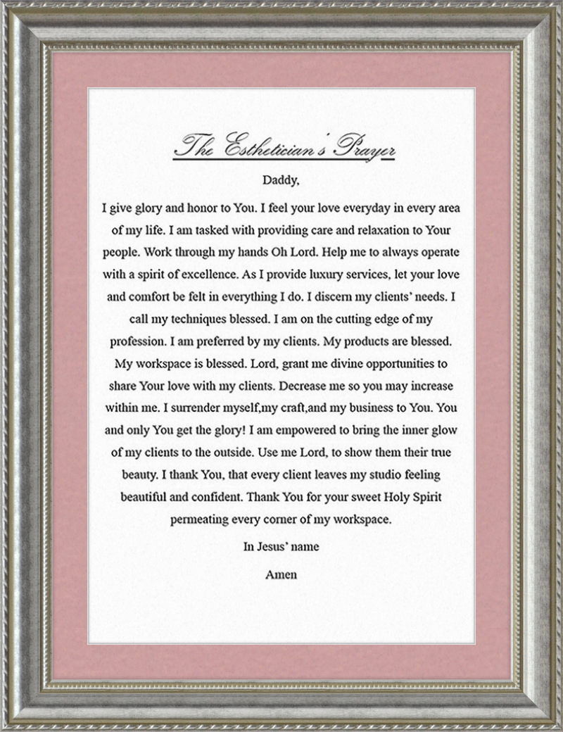 Estheticians Prayer