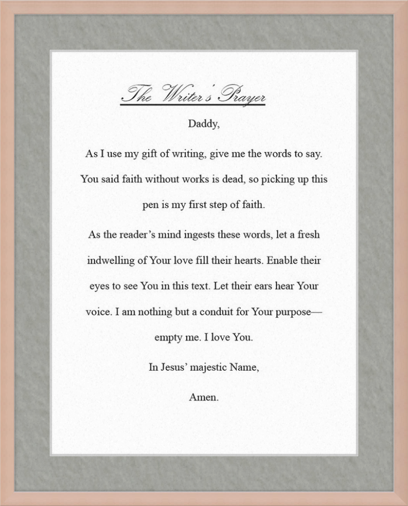 Writer's Prayer