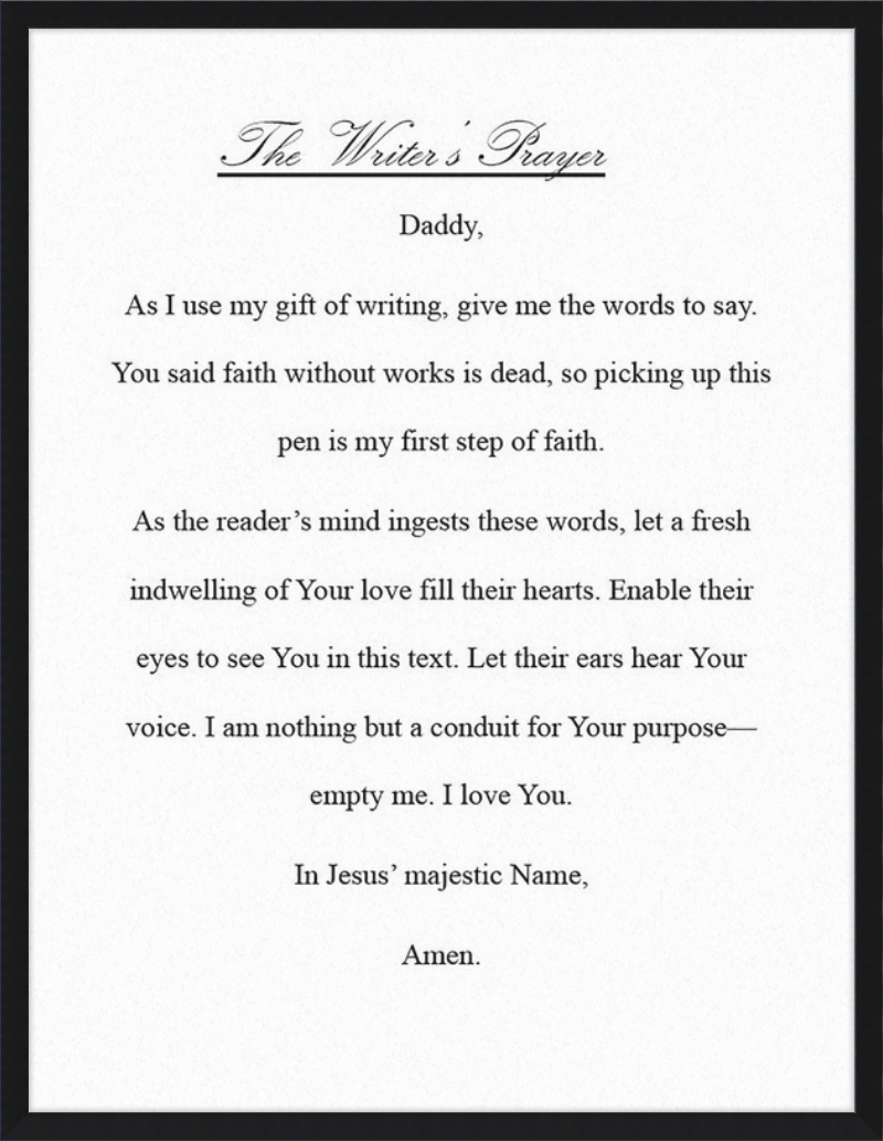 Writer's Prayer