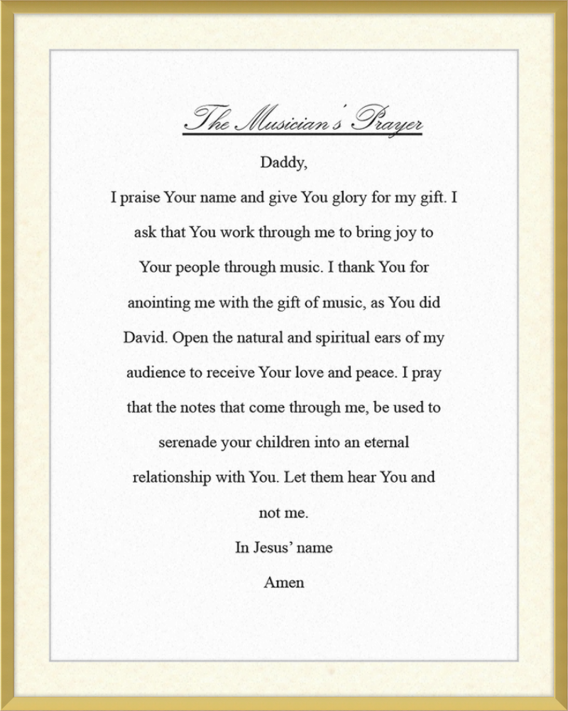 The Musician's Prayer