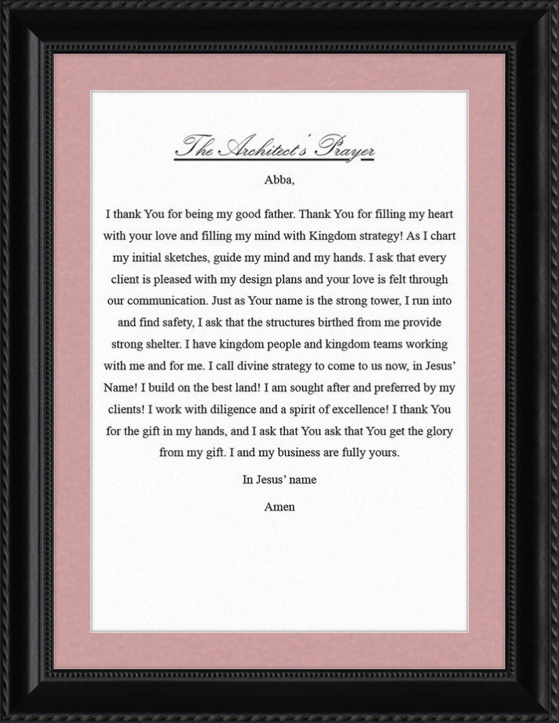 Architect's Prayer
