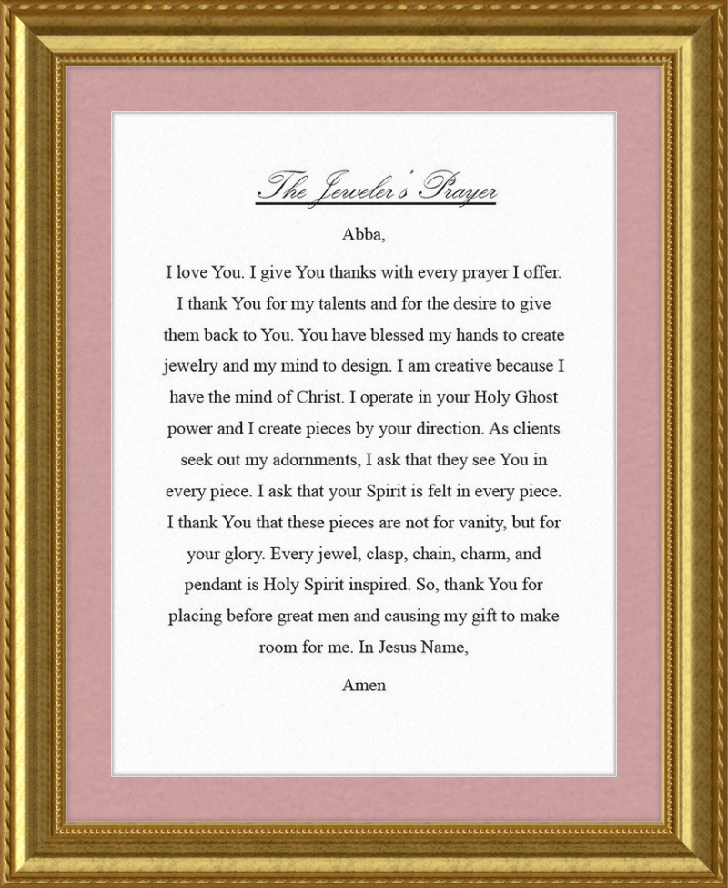 Jeweler's Prayer