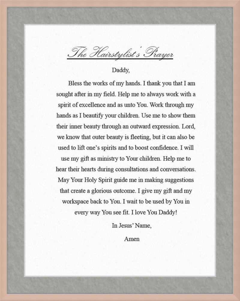 Hairstylist's Prayer