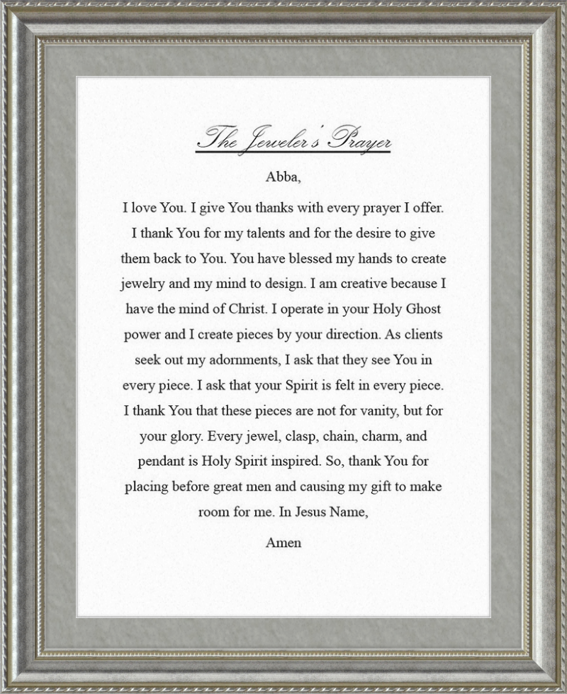 Jeweler's Prayer