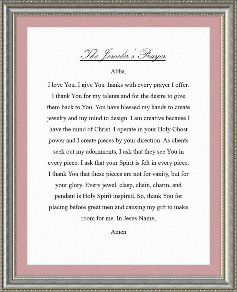 Jeweler's Prayer