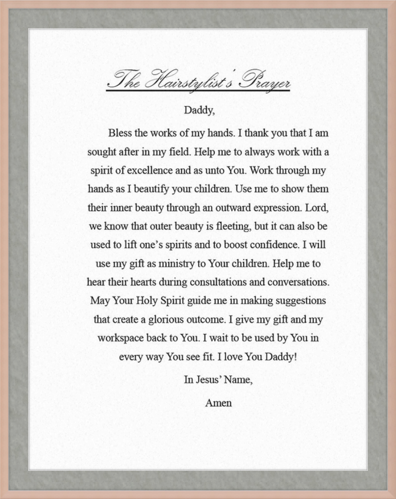 Hairstylist's Prayer