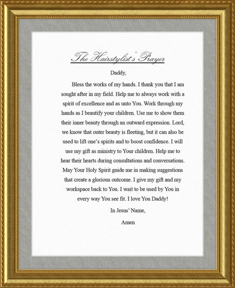 Hairstylist's Prayer