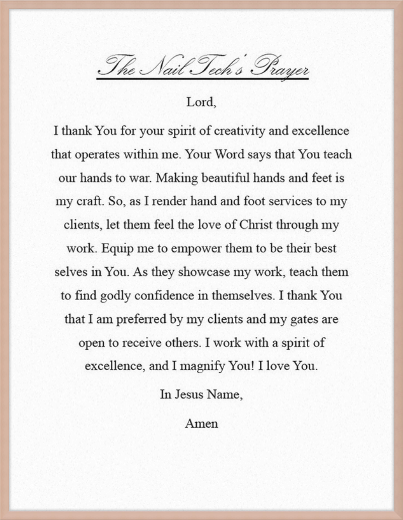 Nail Tech's Prayer