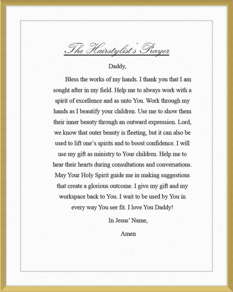 Hairstylist's Prayer